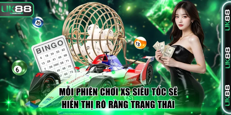 Mỗi phiên chơi XS siêu tốc sẽ hiển thị rõ ràng trạng thái
